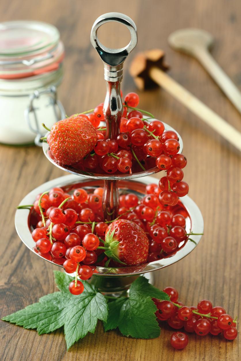 fraises comme décoration